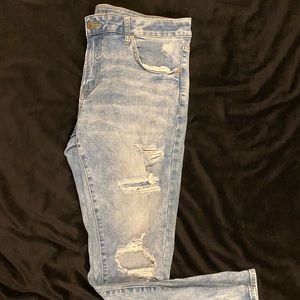 Distressed jeans